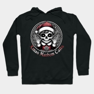 Cute and Creepy Metalhead Christmas Elf Hoodie